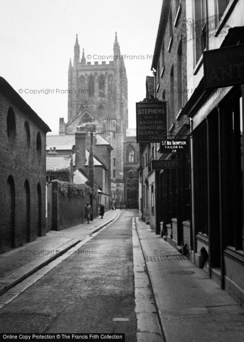 Photo of Hereford, Cathedral From Street 1948