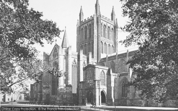 Photo of Hereford, Cathedral From The North West c.1890