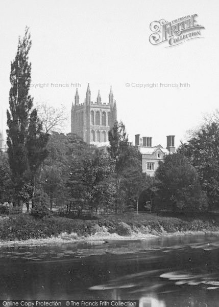 Photo of Hereford, Cathedral From The River c.1869