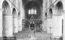 Cathedral Interior, Nave East 1891, Hereford
