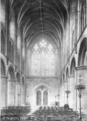 Cathedral, Nave West 1904, Hereford