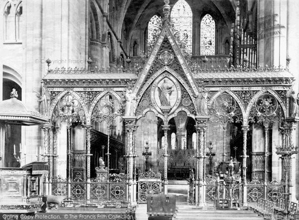 Photo of Hereford, Cathedral, The Screen And The Chancel c.1861