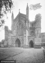 Cathedral, West Front 1925, Hereford