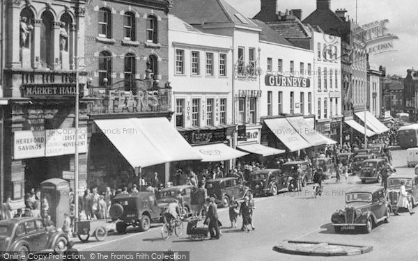 Photo of Hereford, High Town c.1950