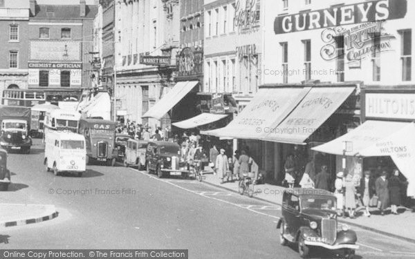 Photo of Hereford, High Town, Shops c.1950