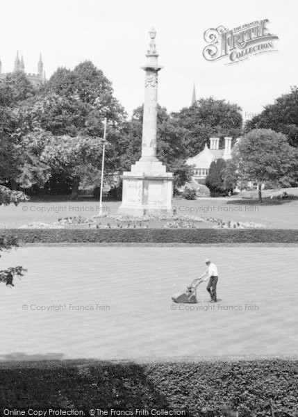Photo of Hereford, Mowing In Castle Green Gardens c.1965
