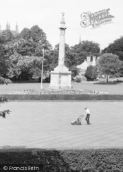 Mowing In Castle Green Gardens c.1965, Hereford