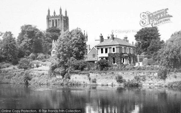 Photo of Hereford, The Cathedral And River Wye c.1960