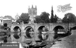 The Cathedral And Wye Bridge 1890, Hereford
