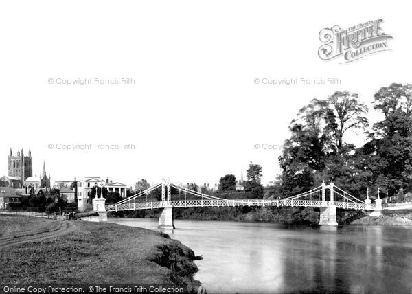 Photo of Hereford, The Victoria Suspension Bridge 1898