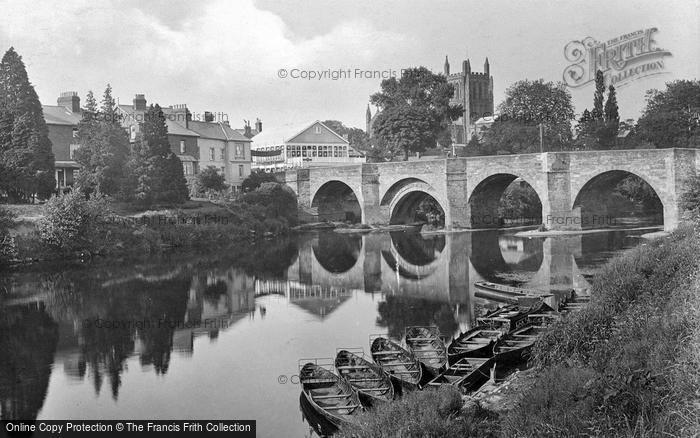Photo of Hereford, The Wye Bridge 1925
