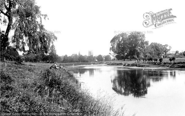 Photo of Hereford, View On The Wye 1892
