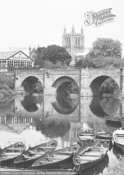 Photo of Hereford, Wye Bridge And Cathedral 1938