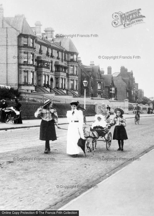 Photo of Herne Bay, Family And Goat Cart On The Esplanade 1897