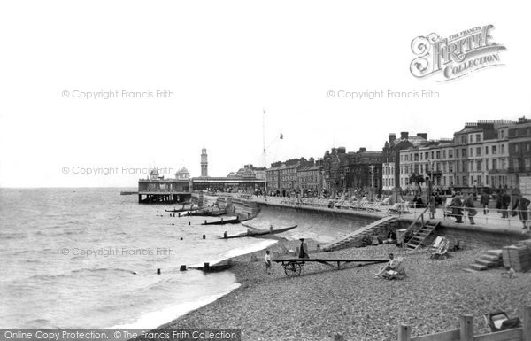 Photo of Herne Bay, Promenade From The Beach c.1955