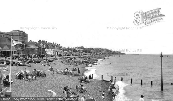 Photo of Herne Bay, The Beach c.1955