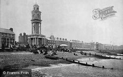 The Front, Showing Clock Tower c.1890, Herne Bay