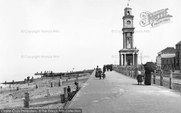 Photo of Herne Bay, The Parade And Clock Tower 1889