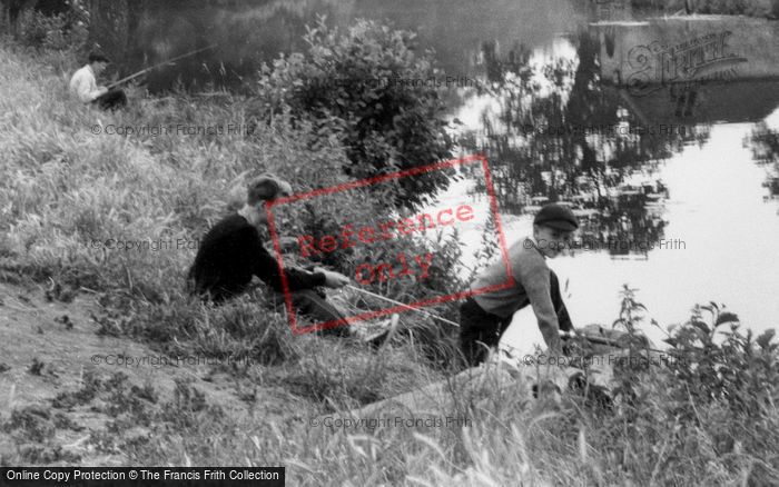 Photo of Hersham, Fishing On The River Mole c.1960