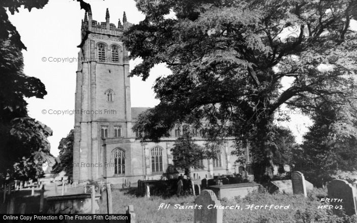 Photo of Hertford, All Saints Church c.1960