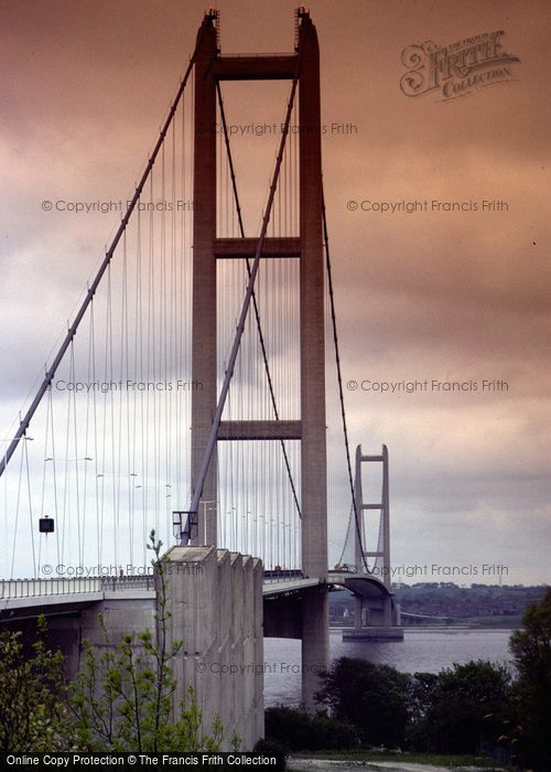 Photo of Hessle, Humber Suspension Bridge From North Bank c.1985