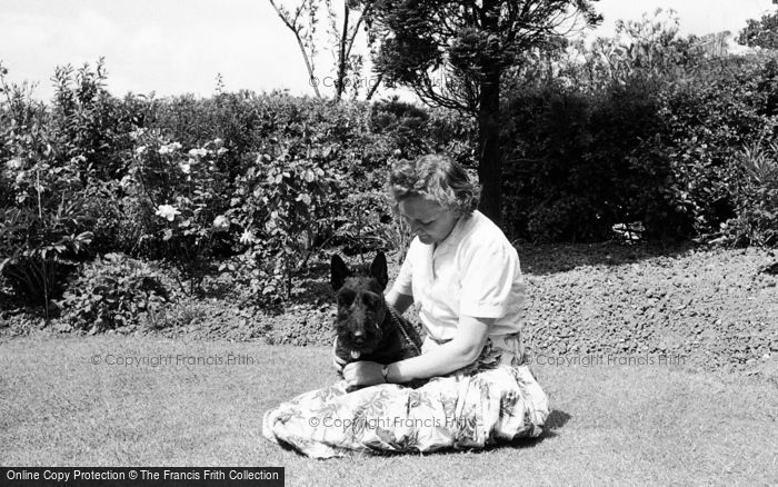 Photo of Hest Bank, Lady And Dog c.1956