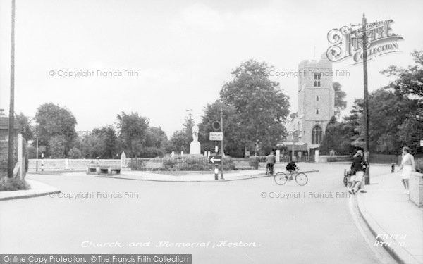 Photo of Heston, Church And Memorial c.1955