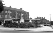 Heston, the Memorial and High Street 1953