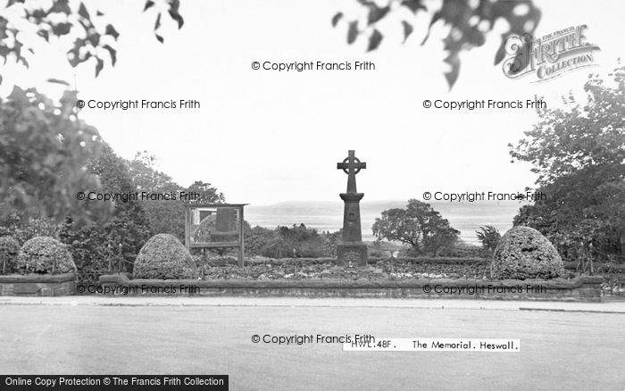 Photo of Heswall, The Memorial c.1955