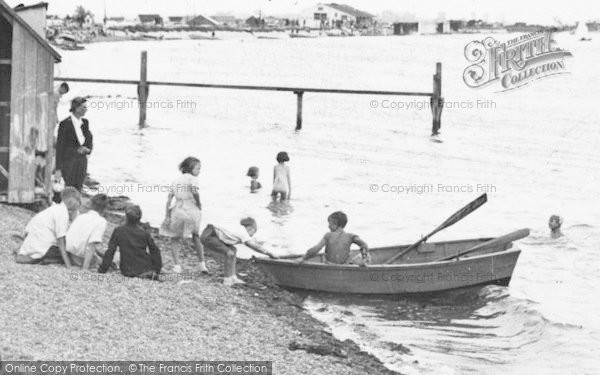 Photo of Heybridge, Beaching A Boat c.1955