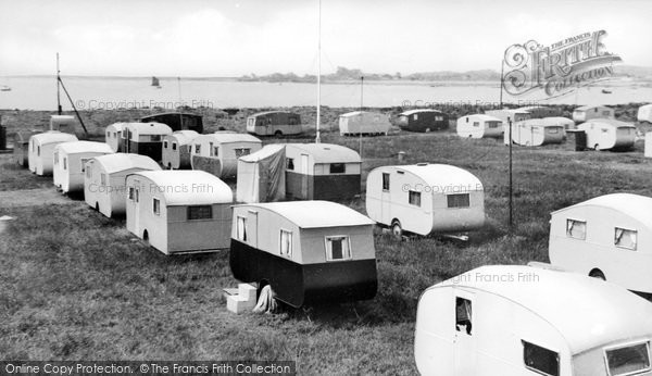 Photo of Heybridge, Caravans At Mill Beach c.1960