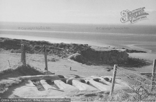 Photo of Heysham, The Stone Coffins And Beach c.1955