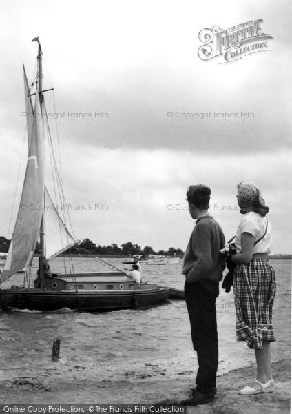 Photo of Hickling, Couple At Hickling Broad c.1965