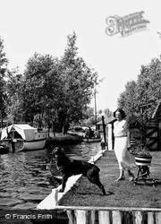Lady And Dog At The Staithe c.1955, Hickling