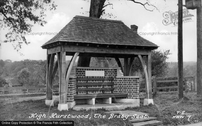 Photo of High Hurstwood, The Braby Seat c.1955