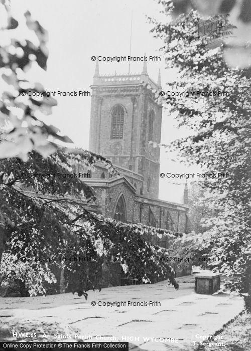 Photo of High Wycombe, All Saints Church c.1955