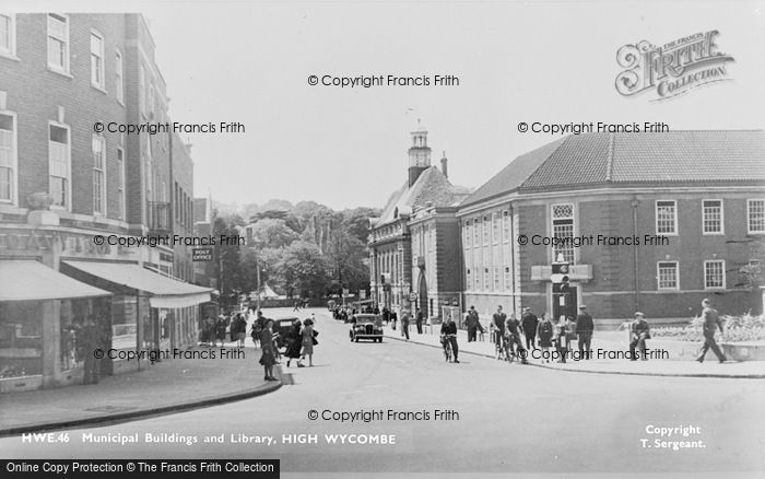 Photo of High Wycombe, Municipal Building And Library c.1955