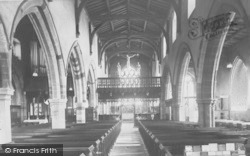 St Mary's Church Interior c.1955, Higham Ferrers