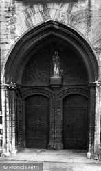 St Mary's Church, West Door c.1955, Higham Ferrers