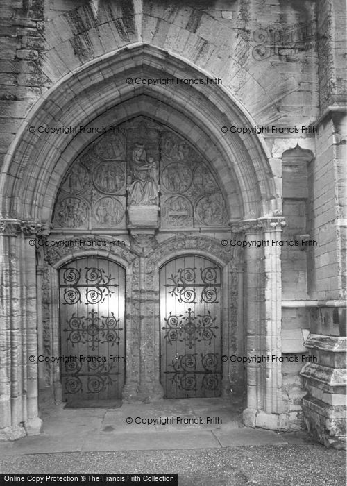 Photo of Higham Ferrers, St Mary's Church, West Door c.1955