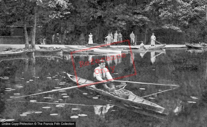 Photo of Highams Park, Rowing On The Lake 1921