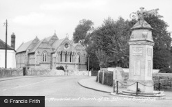 War Memorial And Church Of St John The Evangelist c.1950, Highbridge