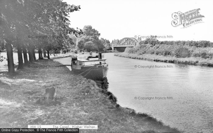 Photo of Higher Walton, The Canal c.1965