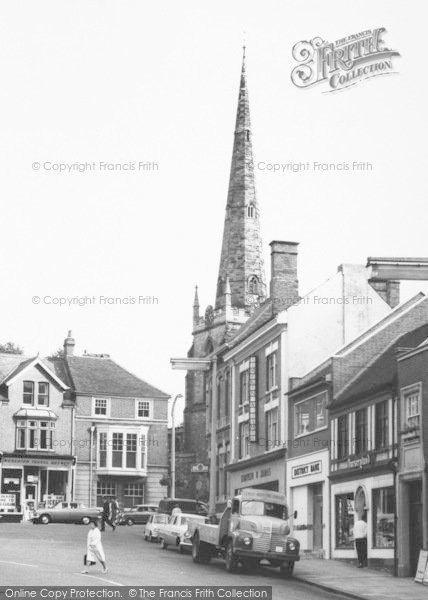 Photo of Hinckley, Market Place And St Mary's Church Spire 1965