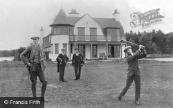 Golf House And George Pownall Teeing Off 1907, Hindhead