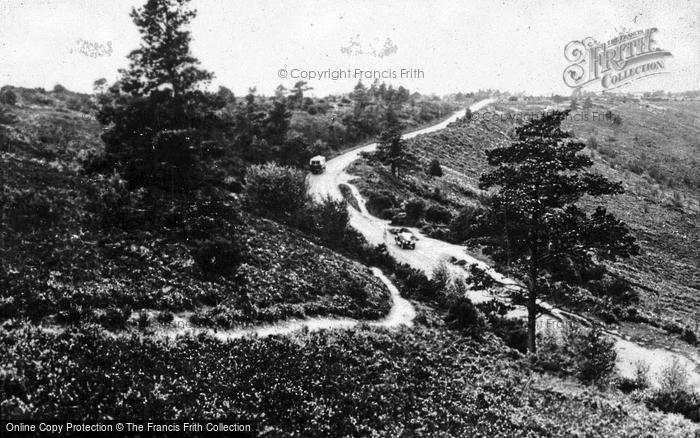 Photo of Hindhead, The Road To The Left Of The Punchbowl c.1935