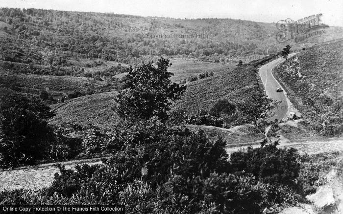 Photo of Hindhead, The Road To The Right Of The Punchbowl c.1935