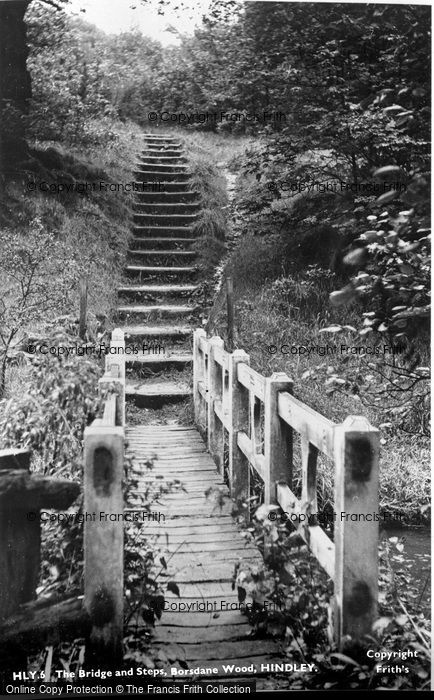 Photo of Hindley, Bridge And Steps, Borsdane Wood c.1950