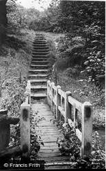 Bridge And Steps, Borsdane Wood c.1950, Hindley