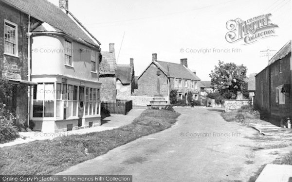 Photo of Hinton St George, Post Office And Cross c.1955